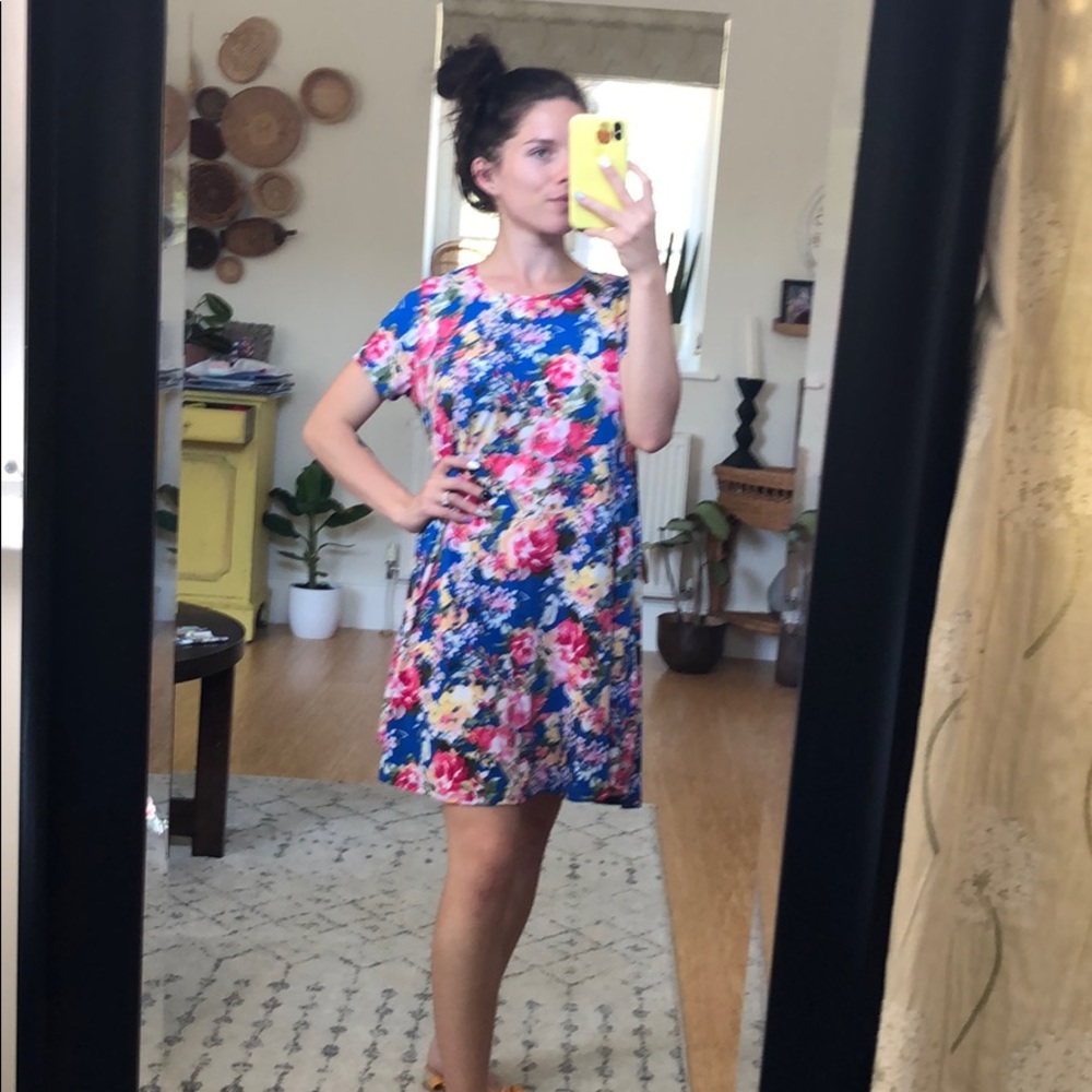Floral shift boutique dress